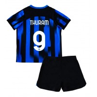 Inter Milan Marcus Thuram #9 Domáci Detský futbalový dres 2023-24 Krátky Rukáv (+ trenírky)